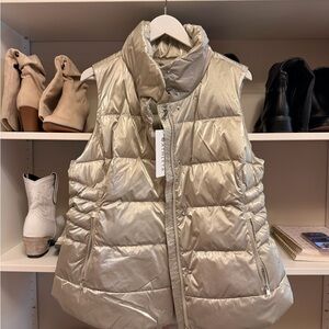 Silver Puffer Vest